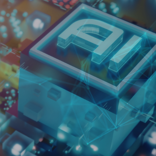 light from circuit board with letters ai